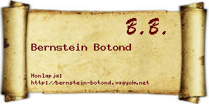 Bernstein Botond névjegykártya